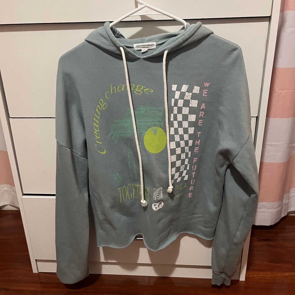 We are the future cropped hoodie